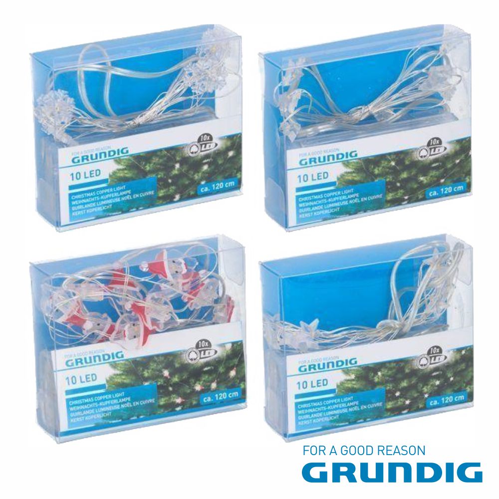 Conjunto De Luzes C/ 10 Leds Branco 1.2M Grundig - Tauu.pt