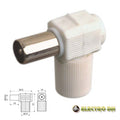 Ficha Coaxial Macho Angular Branca Edh - Tauu,pt
