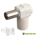 Ficha Coaxial Macho Angular Branca Edh - Tauu.pt