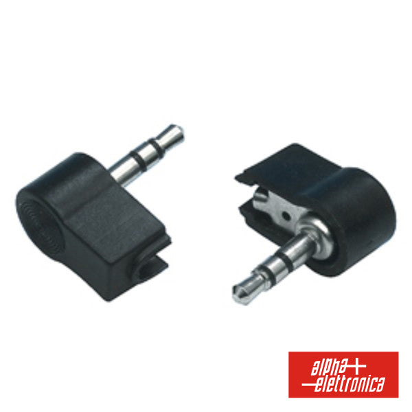 Ficha Jack 3,5Mm Macho Stéreo 90º Pvc Niquelada - Tauu,pt