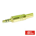 Ficha Jack 3,5Mm Macho Stéreo C/ Proteção Dourado - Tauu,pt