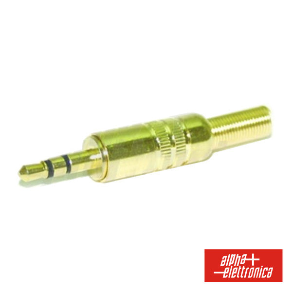 Ficha Jack 3,5Mm Macho Stéreo C/ Proteção Dourado - Tauu,pt