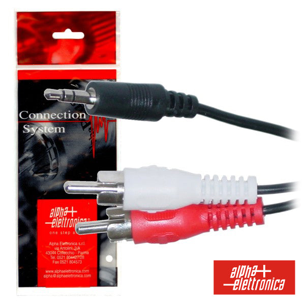 Cabo Jack 3,5Mm Macho St / 2-Rca Macho 3M Polybag - Tauu,pt