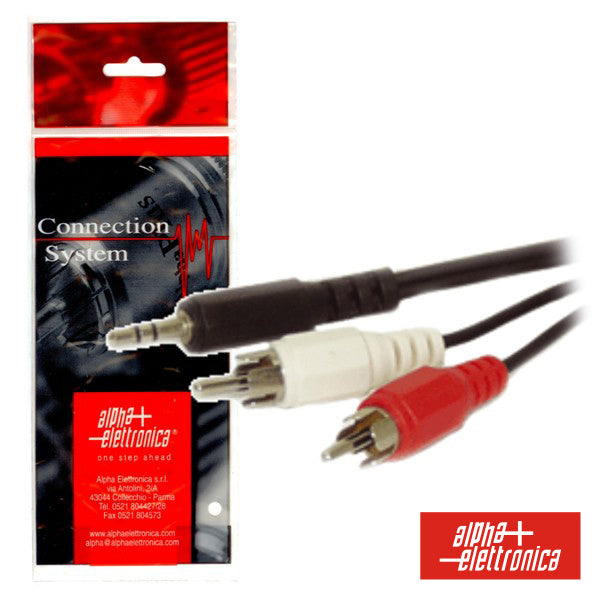 Cabo Jack 3.5Mm Macho St / 2-Rca Macho 1.5M Polybag - Tauu.pt