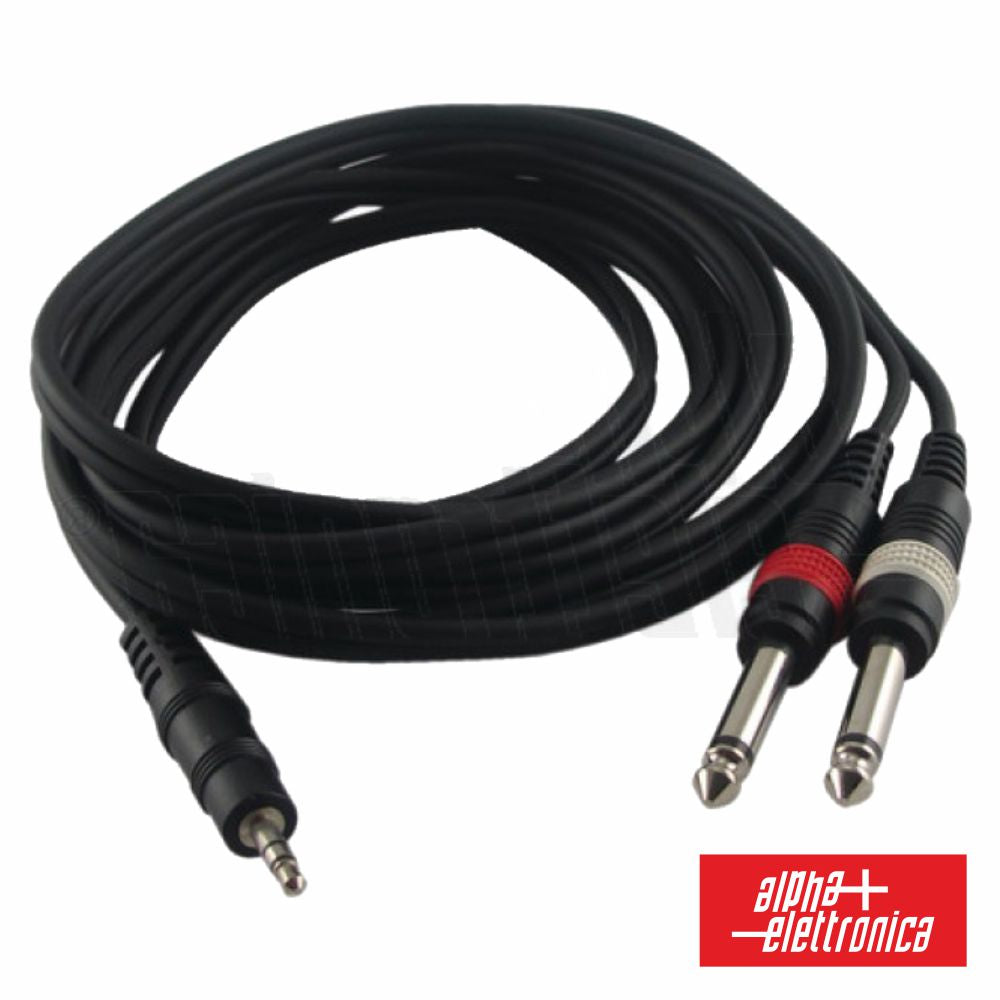 Cabo Jack 3,5Mm Macho St / 2Jack 6,35Mm Macho Mn 3M - Tauu,pt