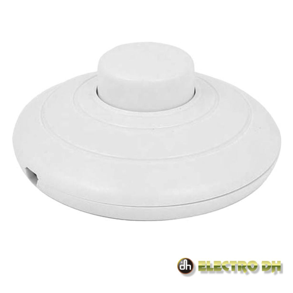 Interruptor De Pé 2A 250V Redondo Branco Edh - Tauu,pt