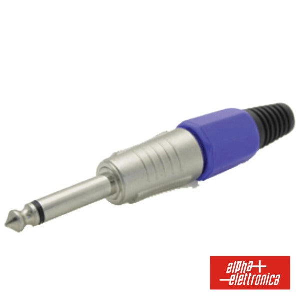Ficha Jack 6.35Mm Macho Azul Profissional Mn - Tauu.pt