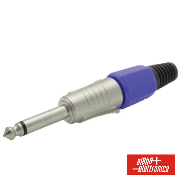 Ficha Jack 6.35Mm Macho Azul Profissional Mn - Tauu.pt