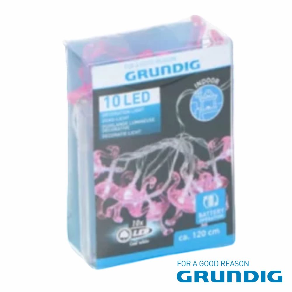 Luzes Decorativas Em Forma Flamingo C/ 10 Led Grundig - Tauu,pt