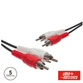 Cabo 2-Rca Macho / 2-Rca Macho Pvc 5M - Tauu.pt