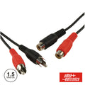 Cabo 2-Rca Macho / 2-Rca Fêmea 1,5M - Tauu,pt