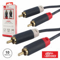 Cabo 2-Rca Macho / 2-Rca Macho Premium 10M Blister - Tauu,pt