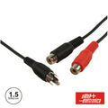 Cabo Rca Macho / 2Rca Fêmea 1.5M - Tauu.pt