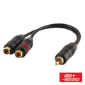 Cabo Rca Macho / 2Rca Fêmea 0.2M Blister - Tauu.pt