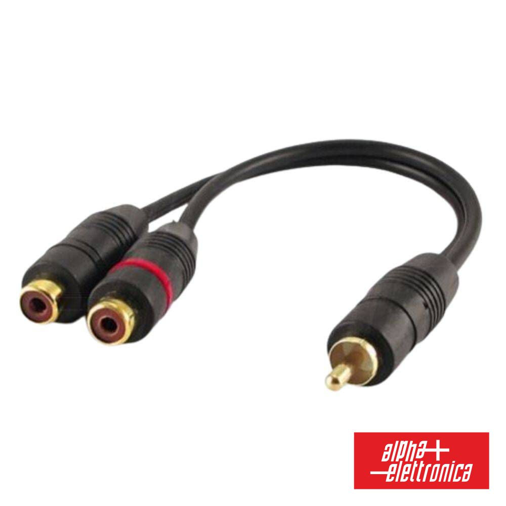 Cabo Rca Macho / 2Rca Fêmea 0.2M Blister - Tauu.pt