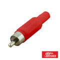 Ficha Rca Macho Vermelha Pvc C/ Proteção De Cabo - Tauu.pt