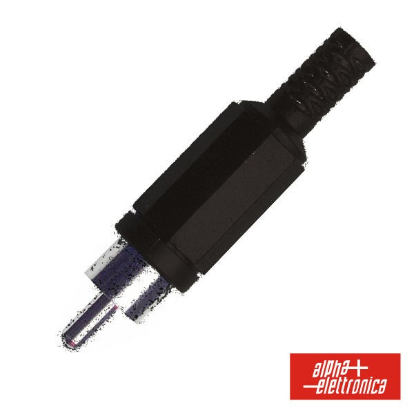 Ficha Rca Macho Preta Pvc C/ Proteção De Cabo - Tauu.pt