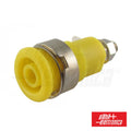 Ficha Banana Fêmea Painel Terminal 4Mm Amarelo Alpha - Tauu.pt