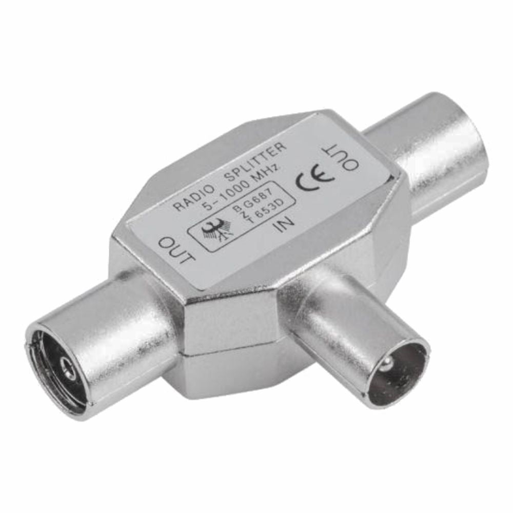 Ficha Coaxial Tripla 2 Machos / 1 Fêmea - Tauu.pt