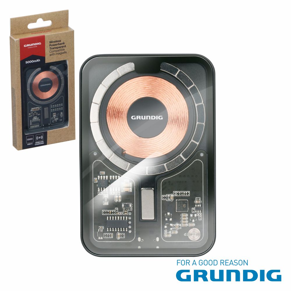 Powerbank Magsafe 5000Mah 5W Grundig - Tauu,pt