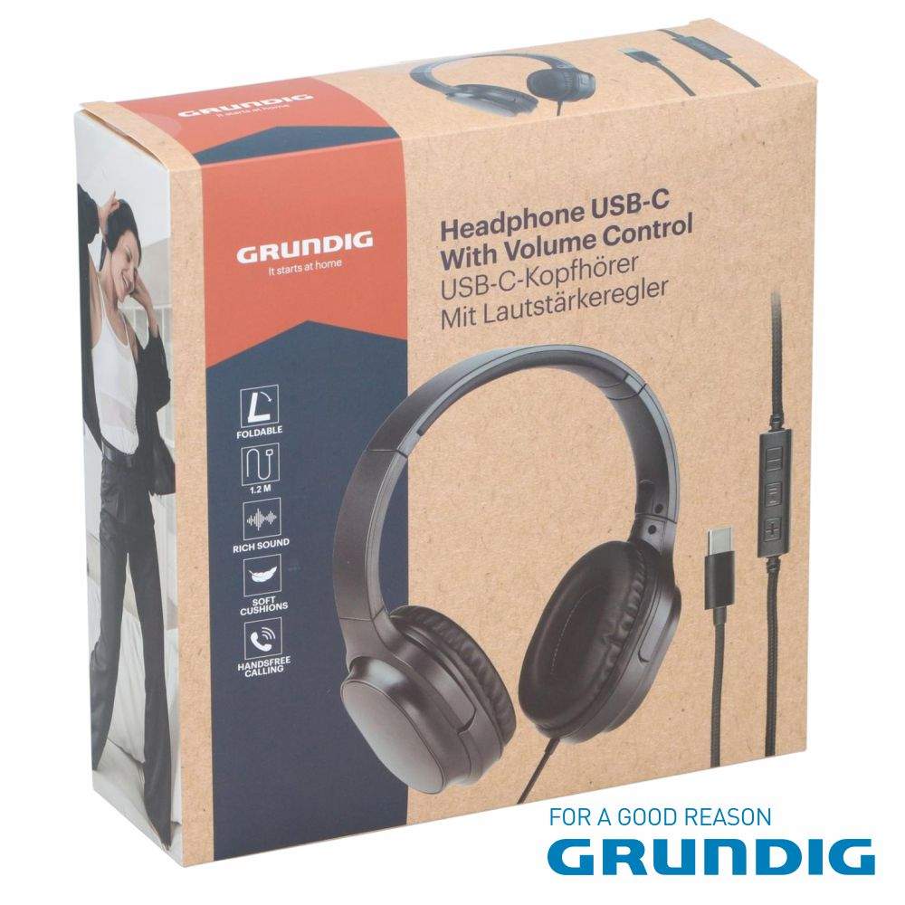 Auscultadores C/ Fio Stereo Usb-C Grundig - Tauu.pt