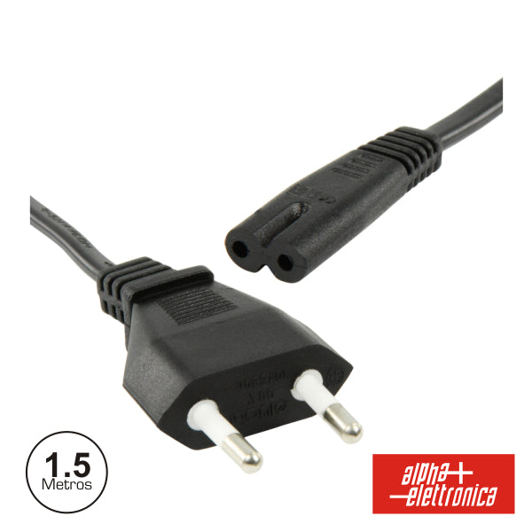 Cabo Alimentação Ac Plano / Tipo 8 Iec C7 1,5M - Tauu,pt