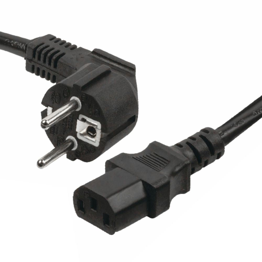 Cabo Alimentação Schuko Macho 3P / Iec C13 Fêmea 10M Preto - Tauu,pt
