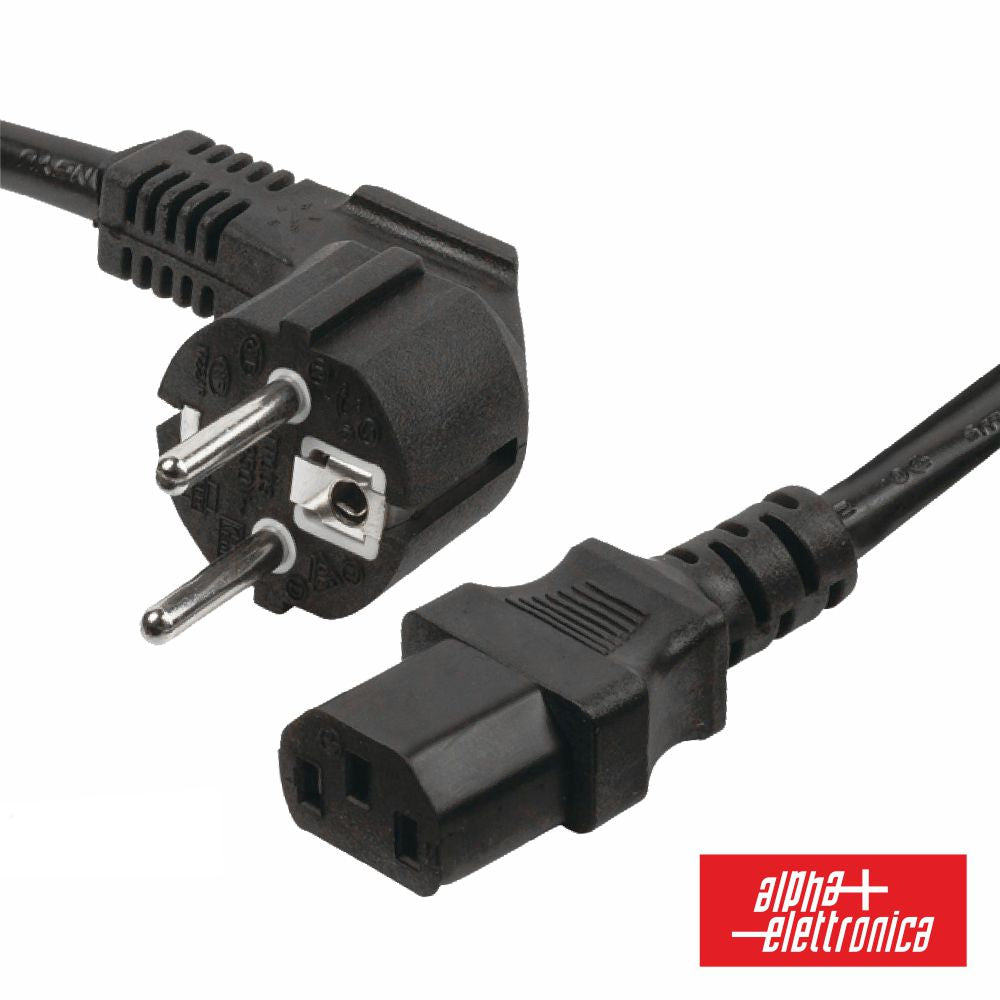 Cabo Alimentação Schuko Macho 3P / Iec C13 Fêmea 1,5M Preto - Tauu,pt
