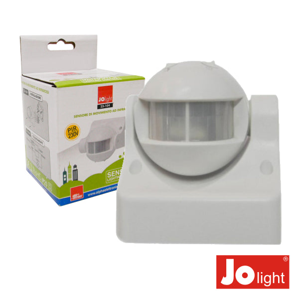 Detector De Movimentos Pir De Parede Branco Jolight - Tauu,pt