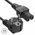 Cabo Alimentação Schuko Macho 3P / Iec C15 Fêmea 1,8M Preto - Tauu,pt