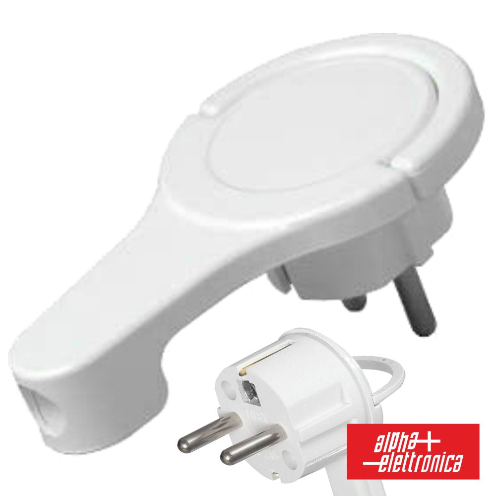 Ficha Schuko Macho C/ Terra Anel Extração 250V Branco - Tauu,pt