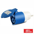 Ficha Adaptadora Schuko 16A / Cee 2P+T 16A - Tauu.pt