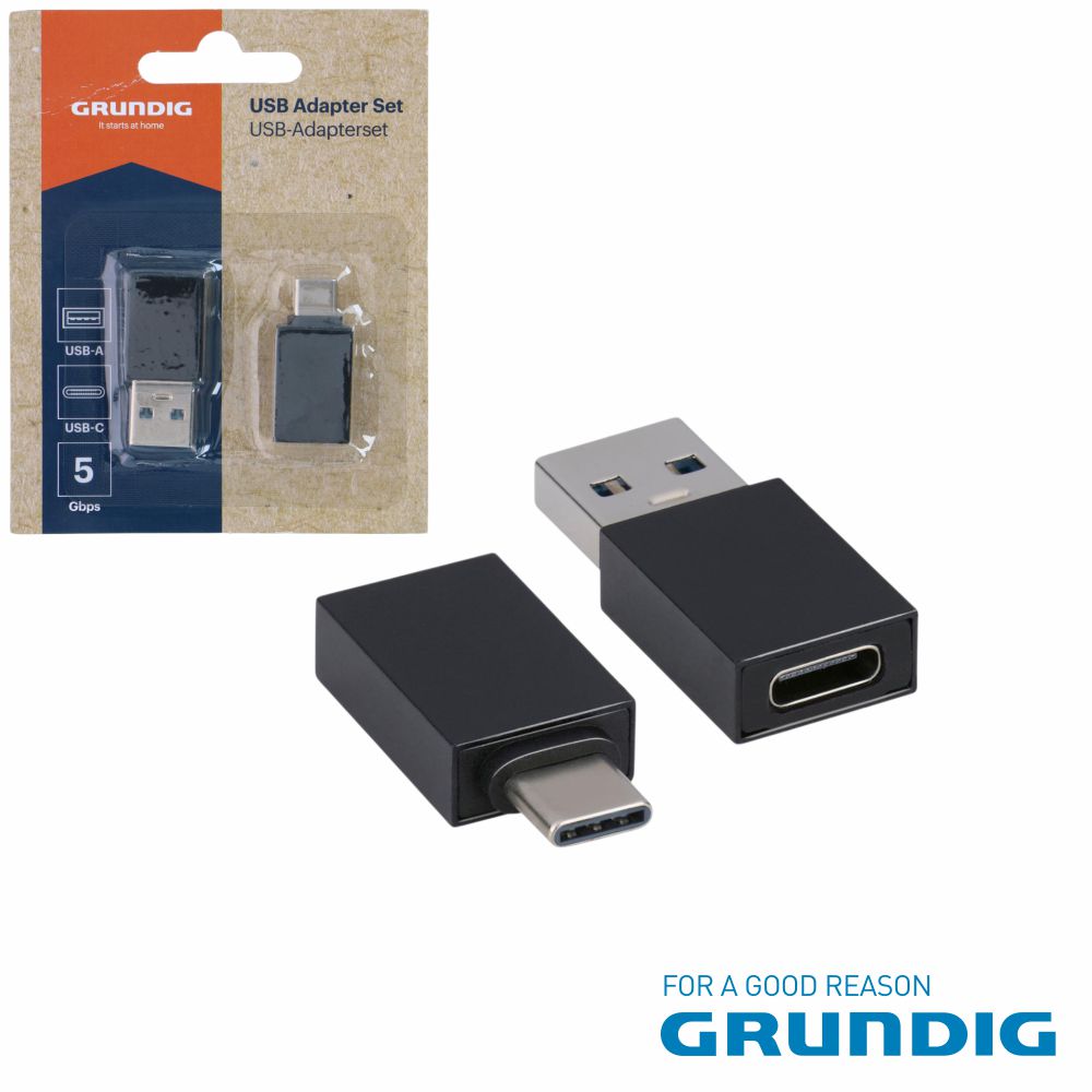 Adaptador Usb-A Macho / Usb-C Fêmea 5Gbps Grundig - Tauu.pt