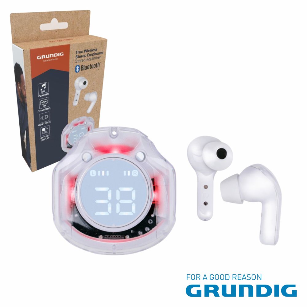 Auriculares Bluetooth Branco Grundig - Tauu.pt