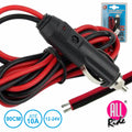 Ficha Isqueiro C/ Cabo Prolongador 12-24V 10A All-Ride - Tauu.pt