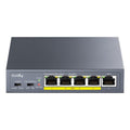 Cudy GS1005P switch de red No gestionado Gigabit Ethernet (10/100/1000) Power over Ethernet (PoE) Gris
