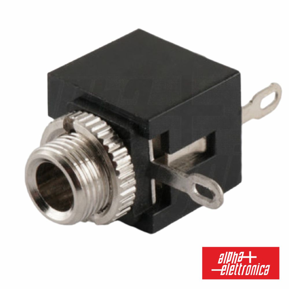 Ficha Jack 3,5Mm Fêmea P/Chassis Preto Mono - Tauu,pt