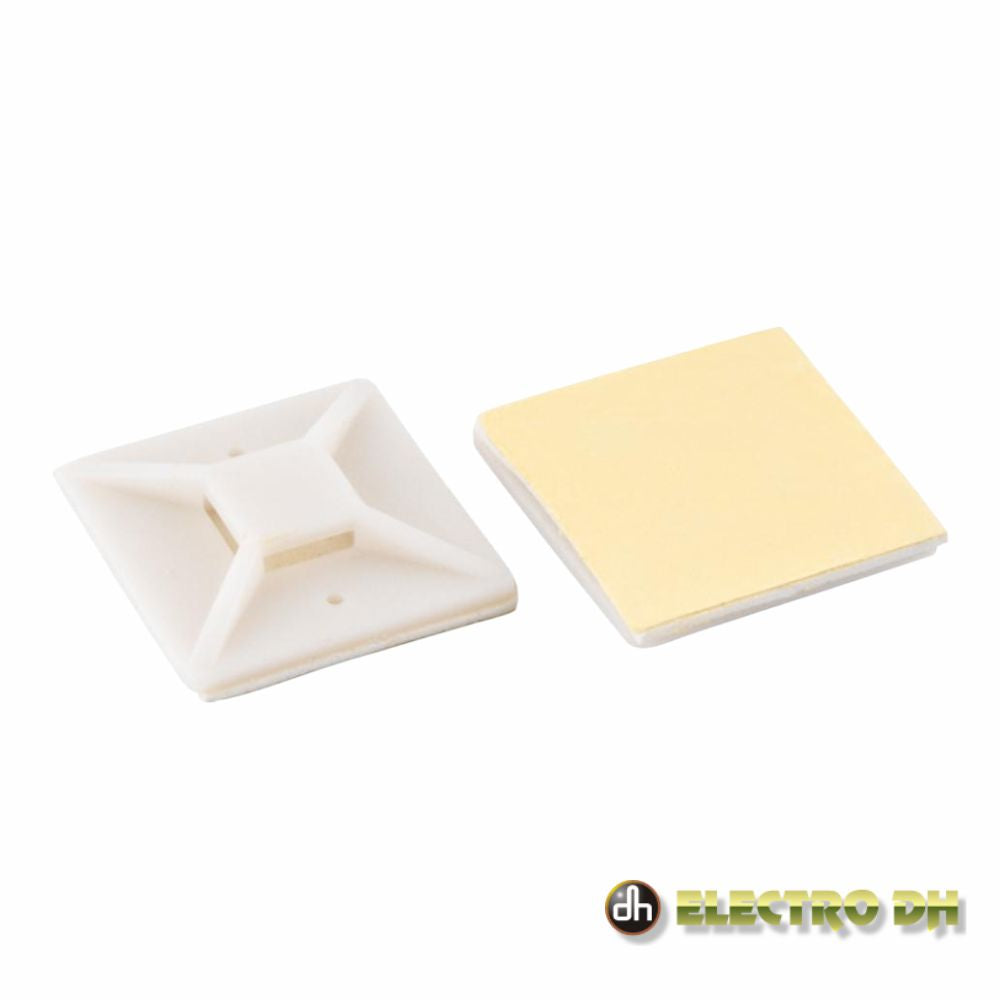 Fixador Adesivo P/ Abraçadeiras Branco Edh - Tauu,pt
