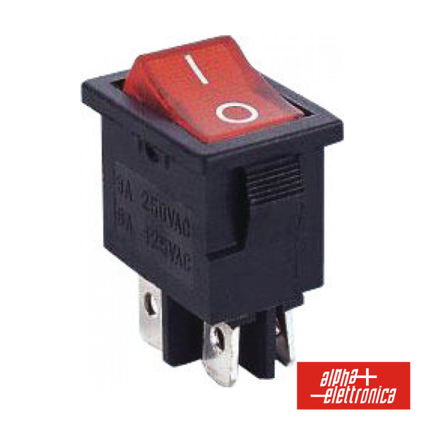 Interruptor Basculante C/ Luz 6A-250V Dpst On-Off - Tauu.pt