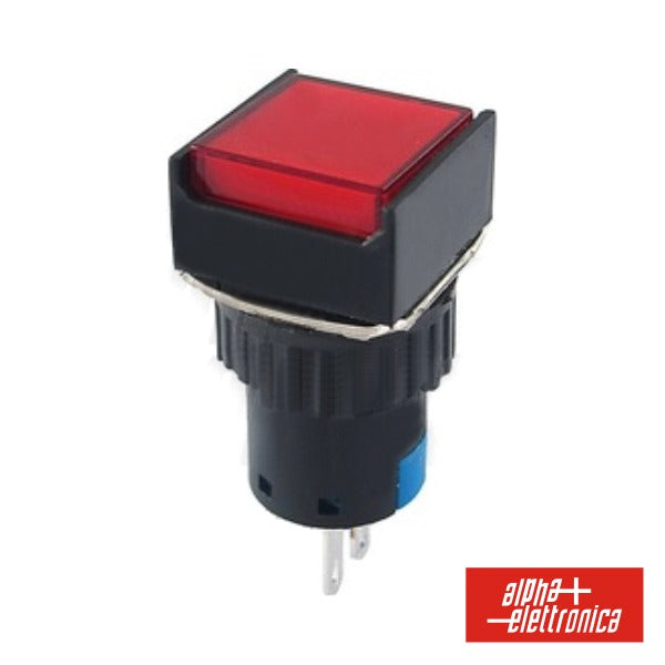 Comutador Pulsador Quadrado 230V 1 Na 1 Nf Vermelho Unipo - Tauu.pt