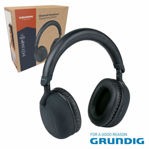 Auscultadores Bluetooth S/ Fios Anc 300Mah Preto Grundig - Tauu.pt