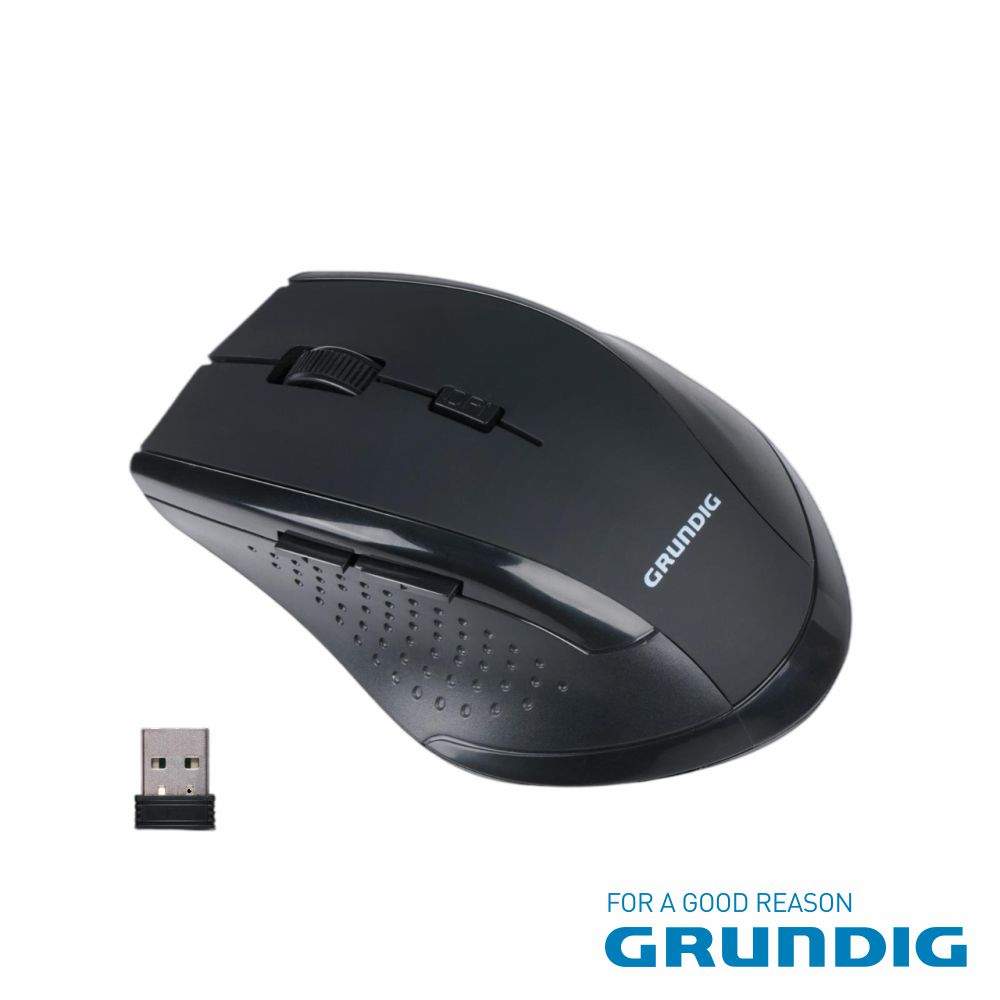 Rato Óptico S/ Fios 1600Dpi Preto Grundig - Tauu,pt