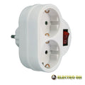 Tomada Elétrica C/ 2 Saídas Interruptor Branco Edh - Tauu.pt