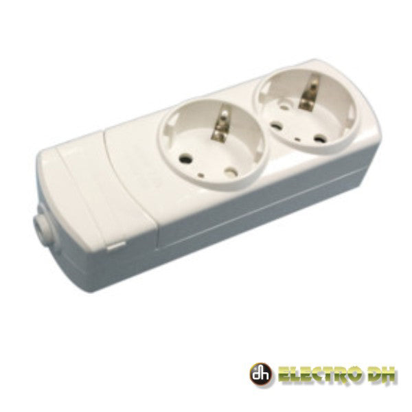 Tomada Elétrica C/ 2 Saídas Schuko Edh - Tauu.pt