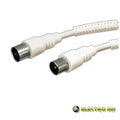 Cabo Coaxial Macho/Fêmea Branco 2,5M Filtro Ferrite Edh - Tauu,pt