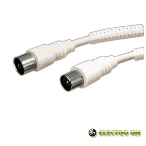 Cabo Coaxial Macho/Fêmea Branco 2,5M Filtro Ferrite Edh - Tauu,pt