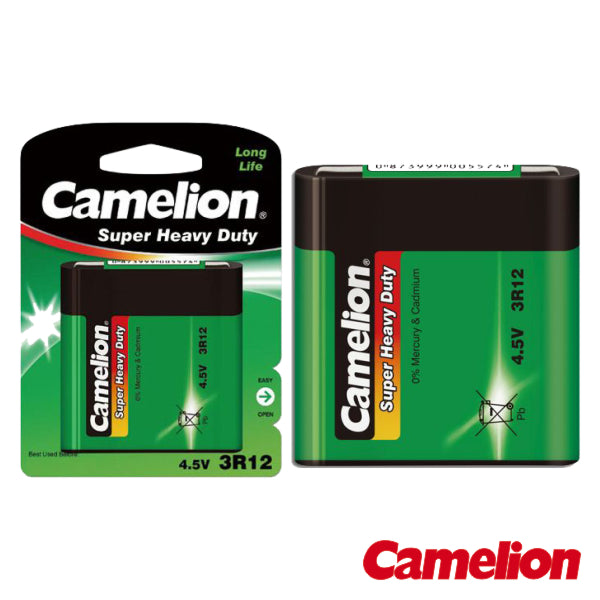 Pilha Zinco-Carvão 3R12 Plana 4.5V 2700Ma Blister Camelion - Tauu.pt
