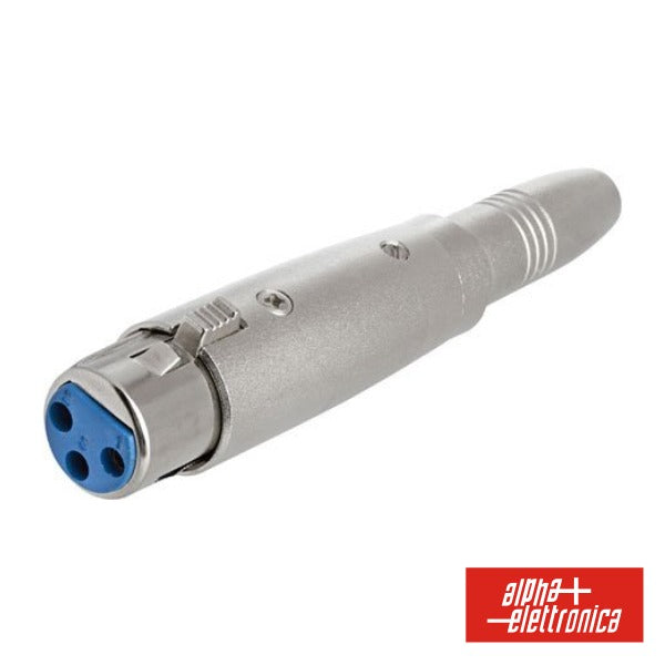 Ficha Adaptadora Xlr 3P Fêmea / Ficha Jack 6.35Mm Mono C/Blo - Tauu.pt