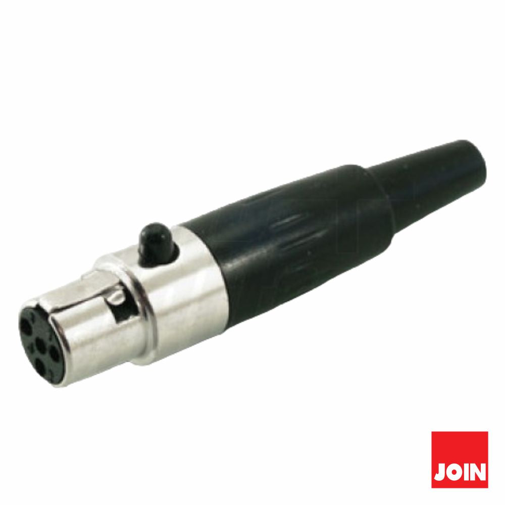 Ficha Xlr Mini 3P Fêmea C/ Bloqueio Join - Tauu,pt