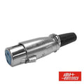Ficha Xlr 3P Fêmea Niquelado C/ Guarda Cabo - Tauu.pt